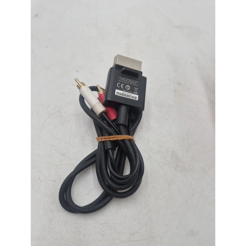 Official OEM Microsoft Xbox 360 AV Composite Audio Video Cable RCA Black